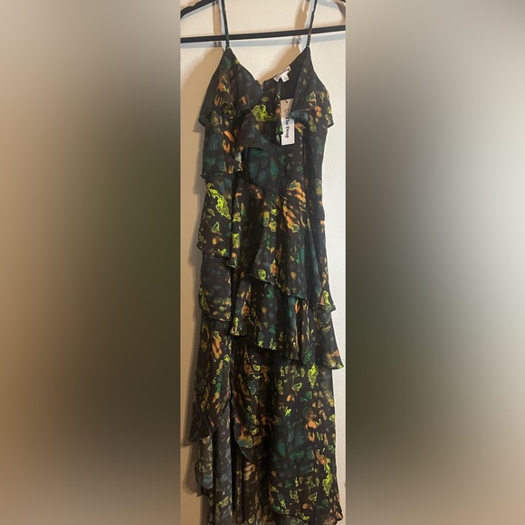 New - The Drop Women’s Ruffle Tiered Maxi Multi Abstract Print Dress - Picture 2 of 6